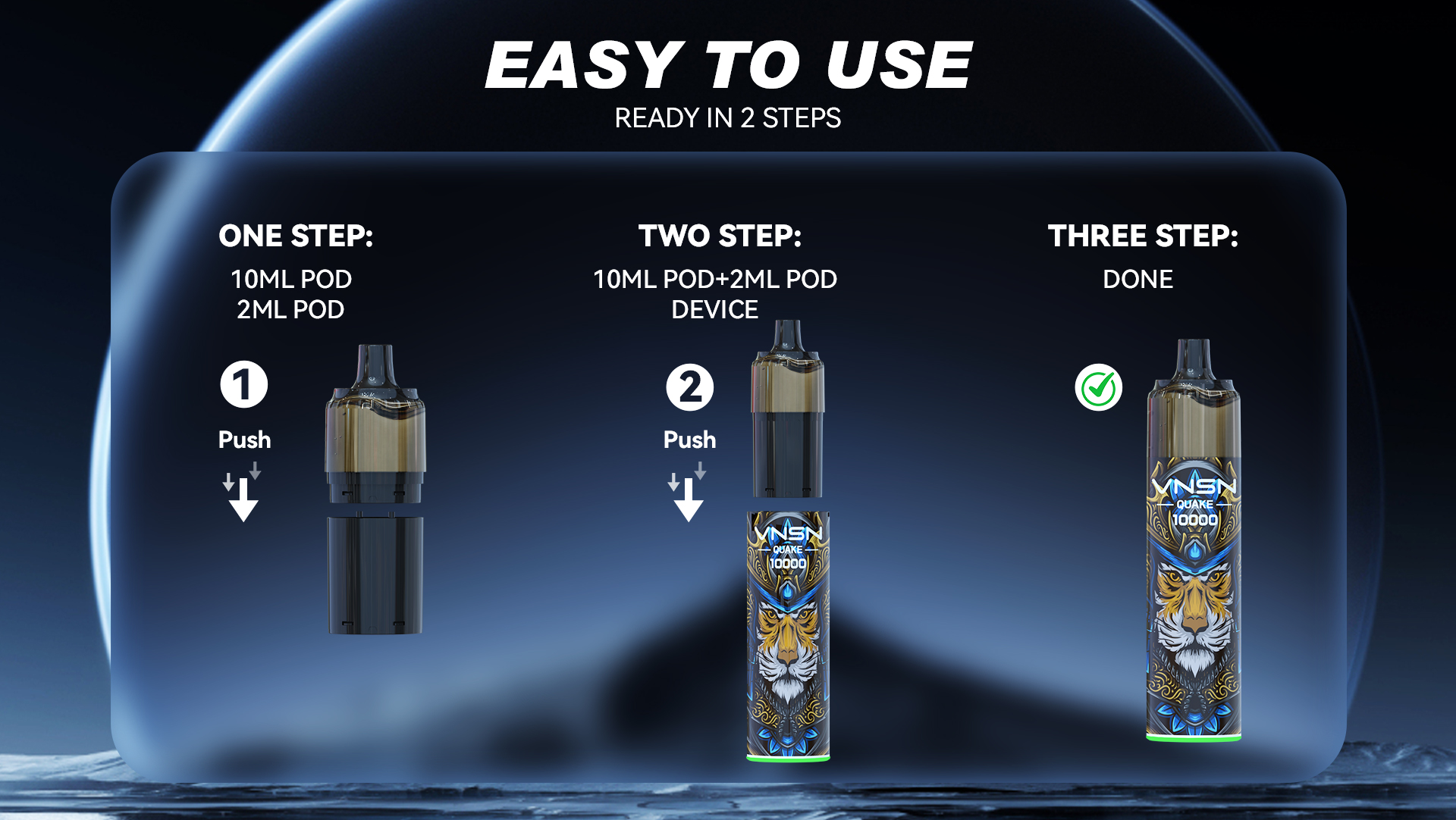 VNSN QUAKE 10000 2+10ML POD - POD SYSTEM - 4