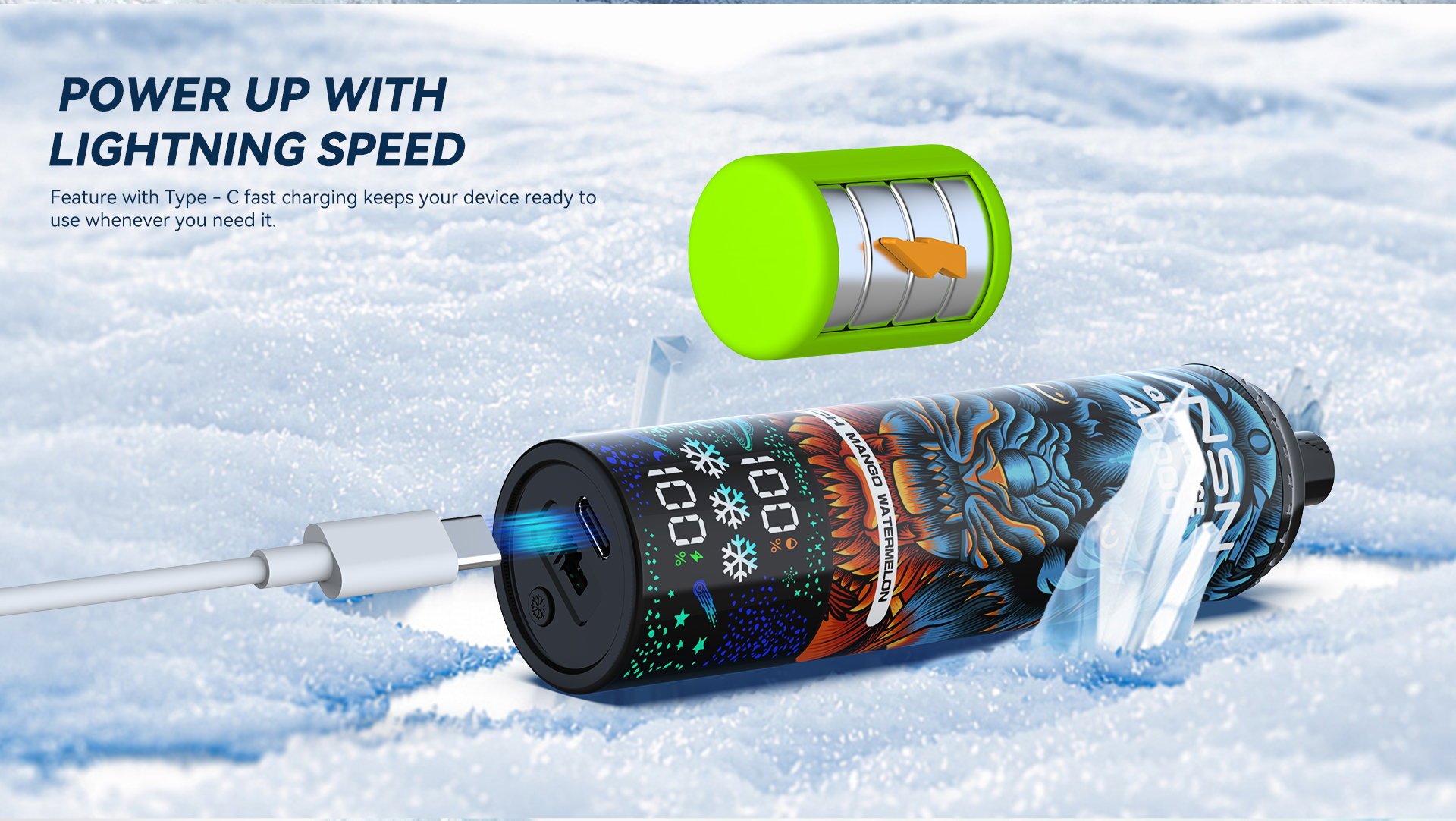 VNSN QUAKE ICE 40000 DISPOSABLE POD - DISPOSABLE - 8